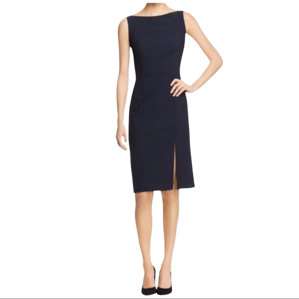 Hugo Boss Denaka pinstripe sheath dress, sz 4, NWT
